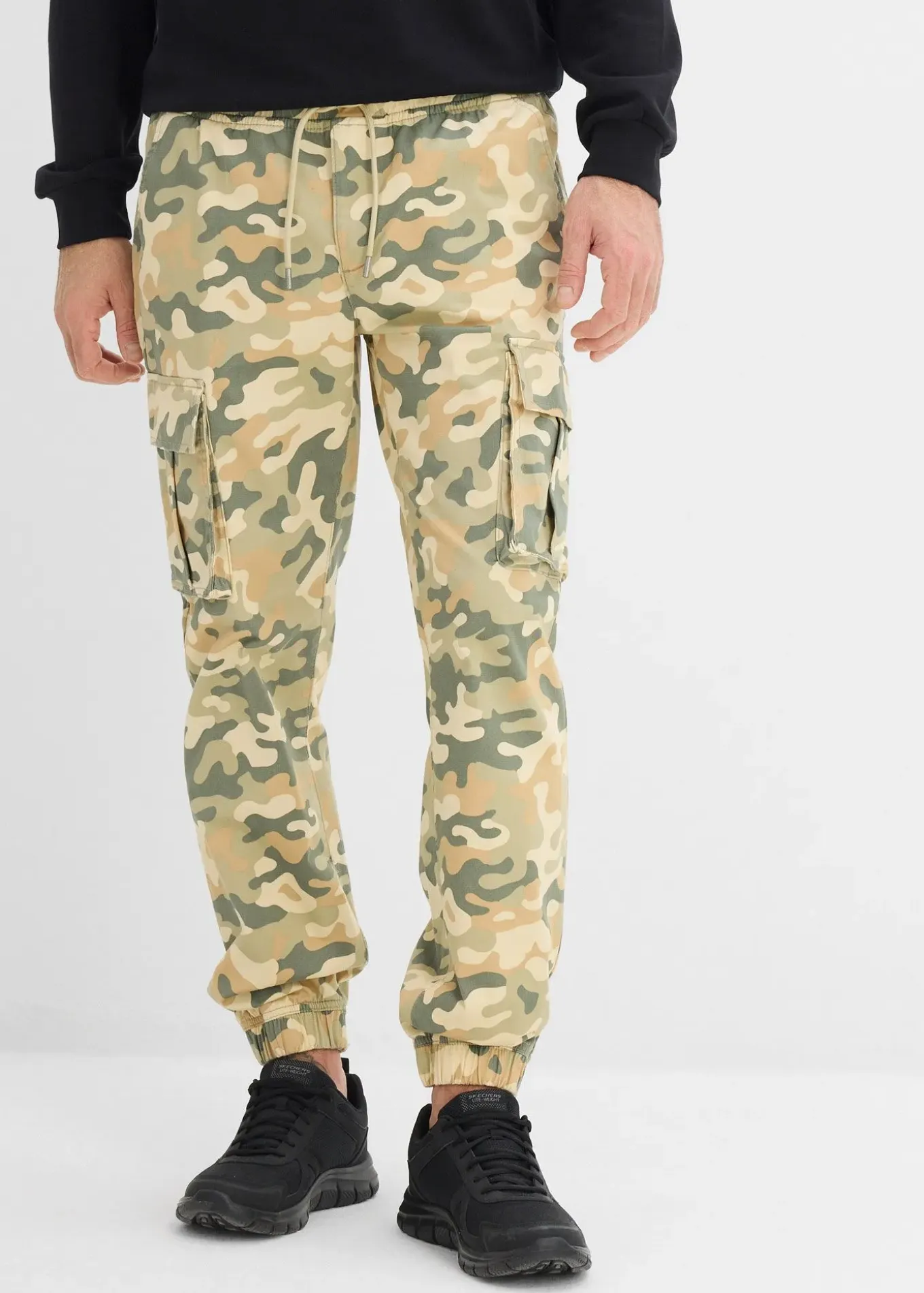 Pantalon jogger cargo droit, regular