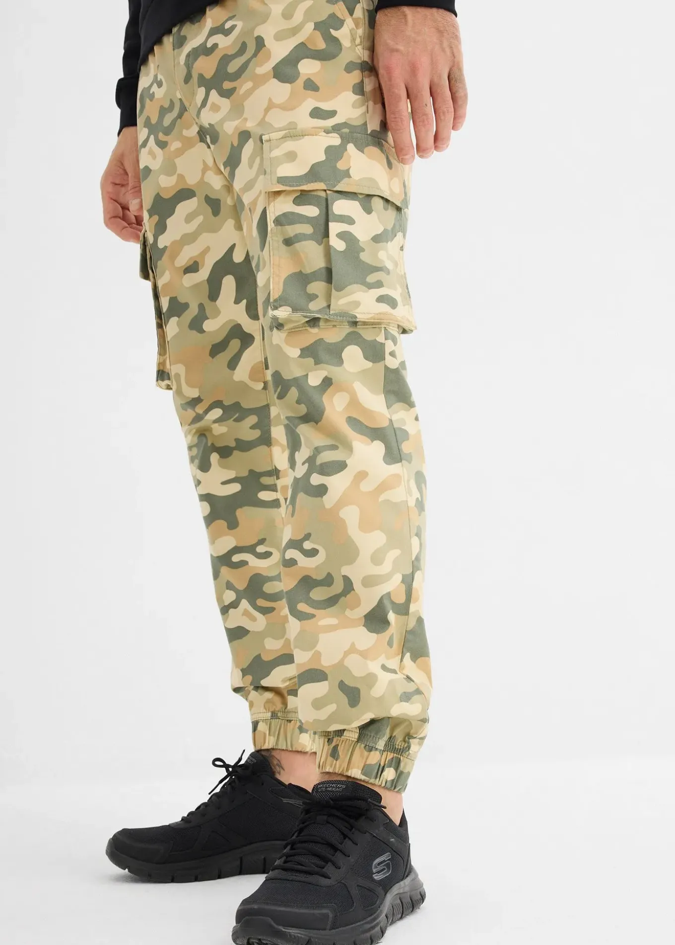 Pantalon jogger cargo droit, regular