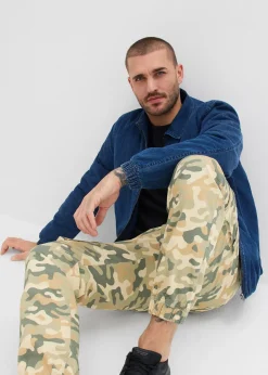 Pantalon jogger cargo droit, regular