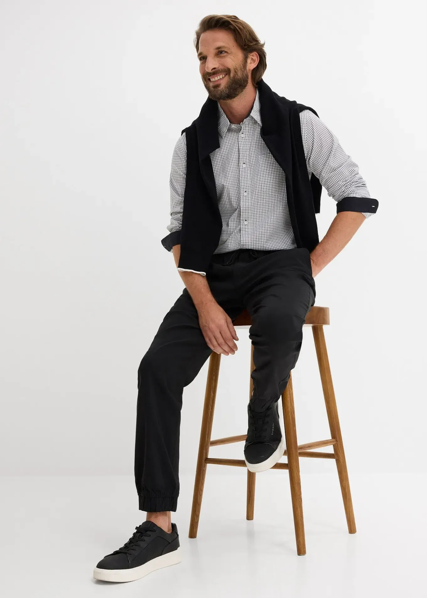 Pantalon jogger décontracté, droit