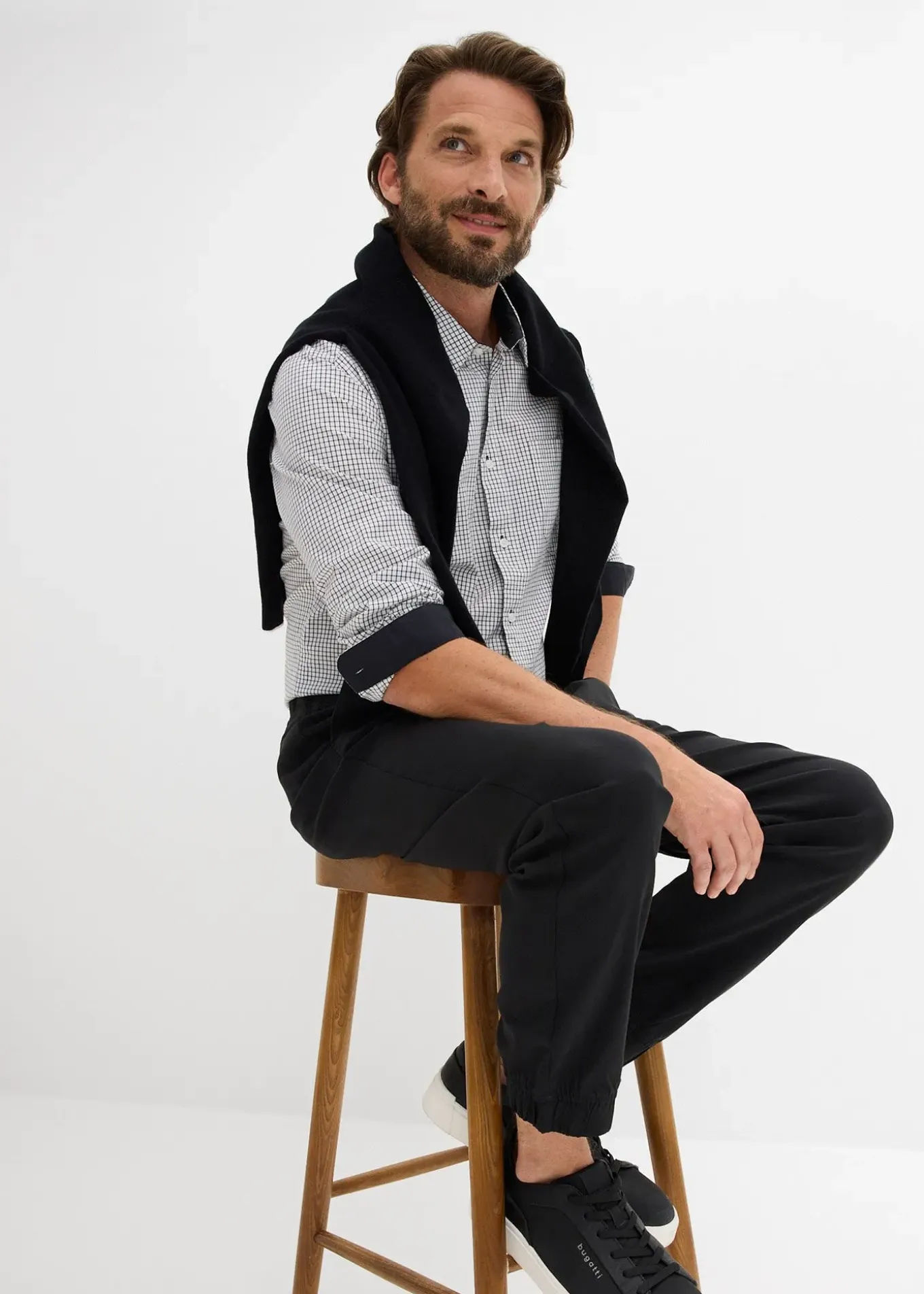 Pantalon jogger décontracté, droit