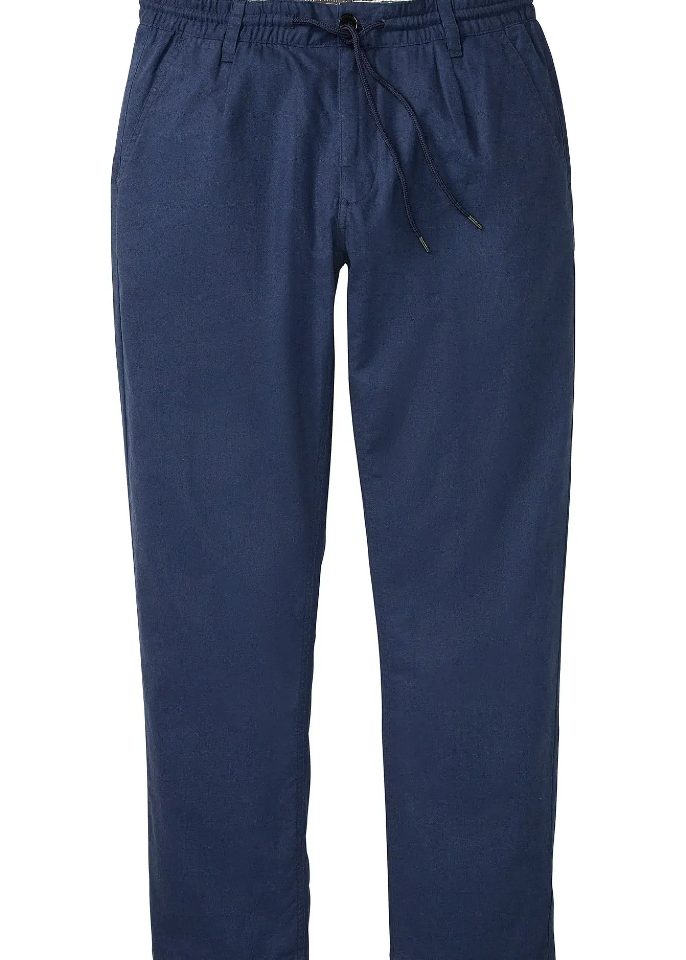 Pantalon jogger droit en lin mélangé, loose