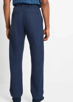 Pantalon jogger droit en lin mélangé, loose
