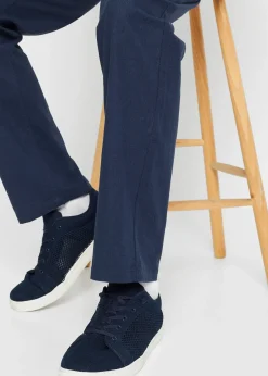 Pantalon jogger droit en lin mélangé, loose