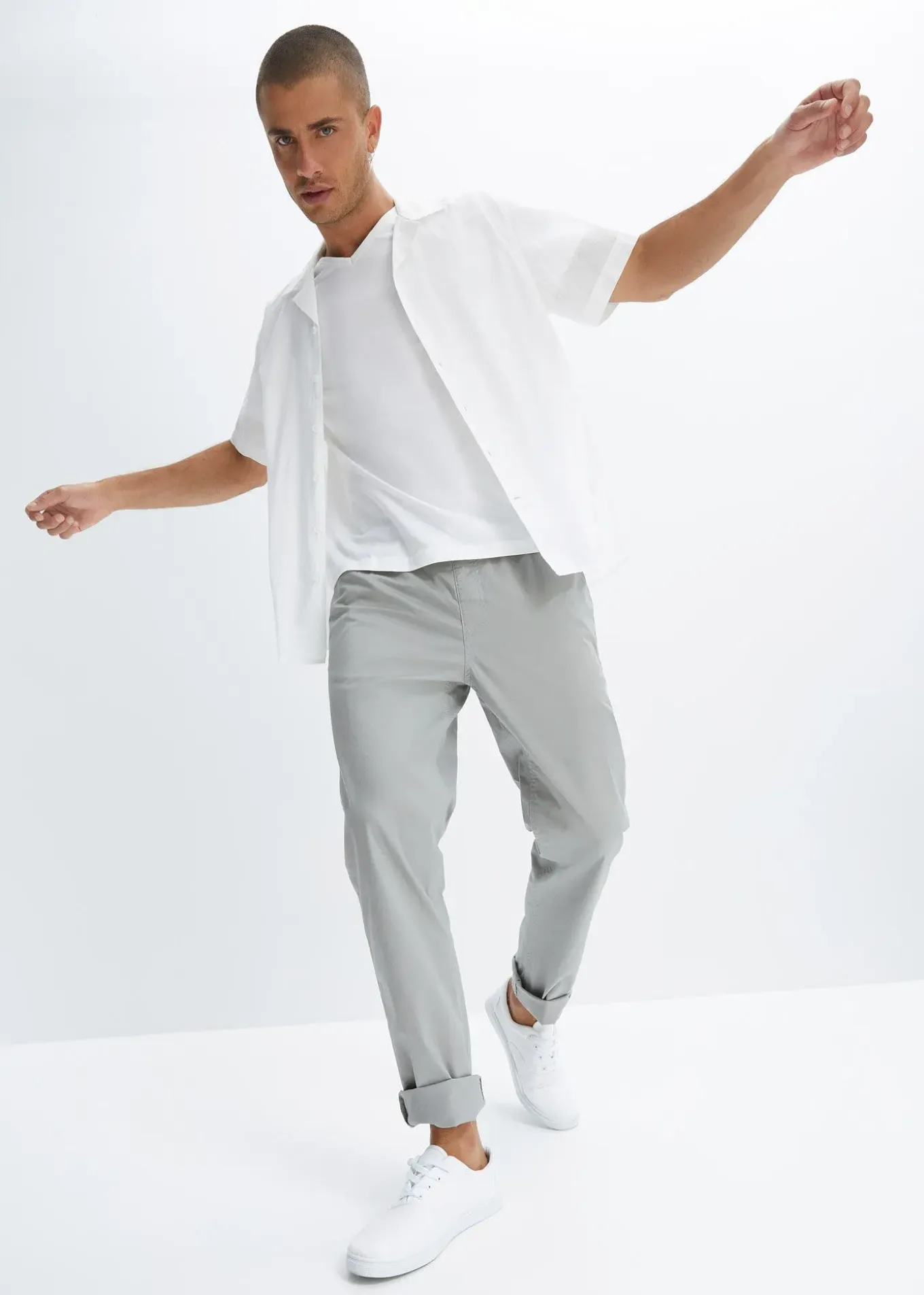 Pantalon jogger droit et extensible, regular