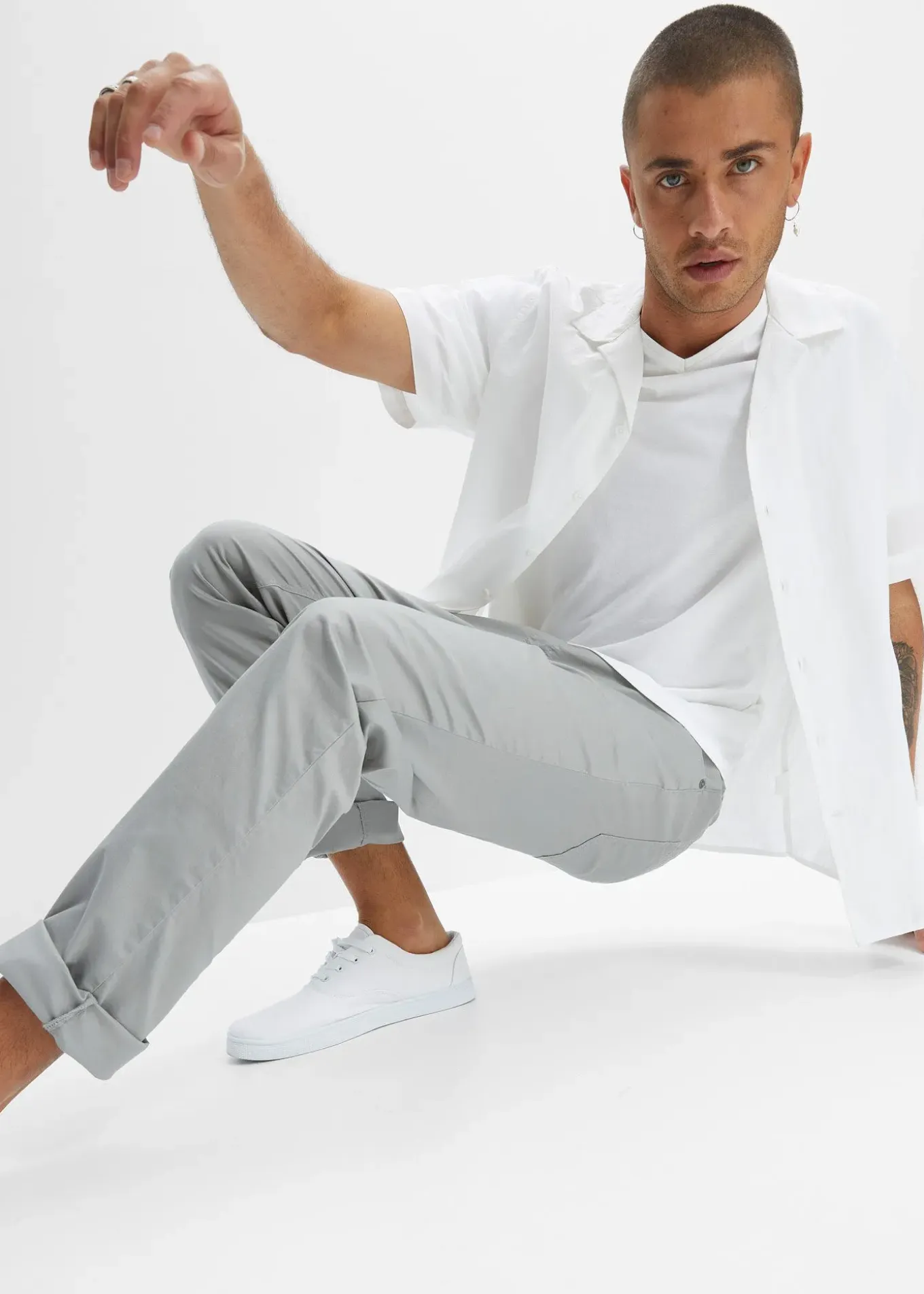 Pantalon jogger droit et extensible, regular