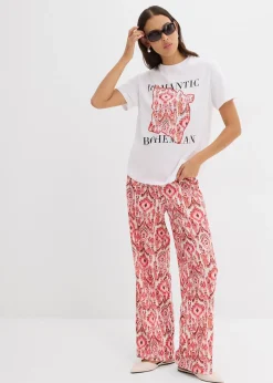 Pantalon jogger en crêpe texturé