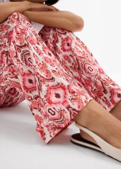 Pantalon jogger en crêpe texturé