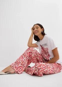 Pantalon jogger en crêpe texturé