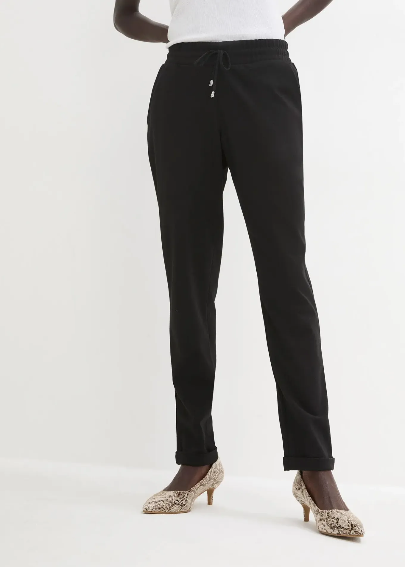 Pantalon jogger en viscose mélangée
