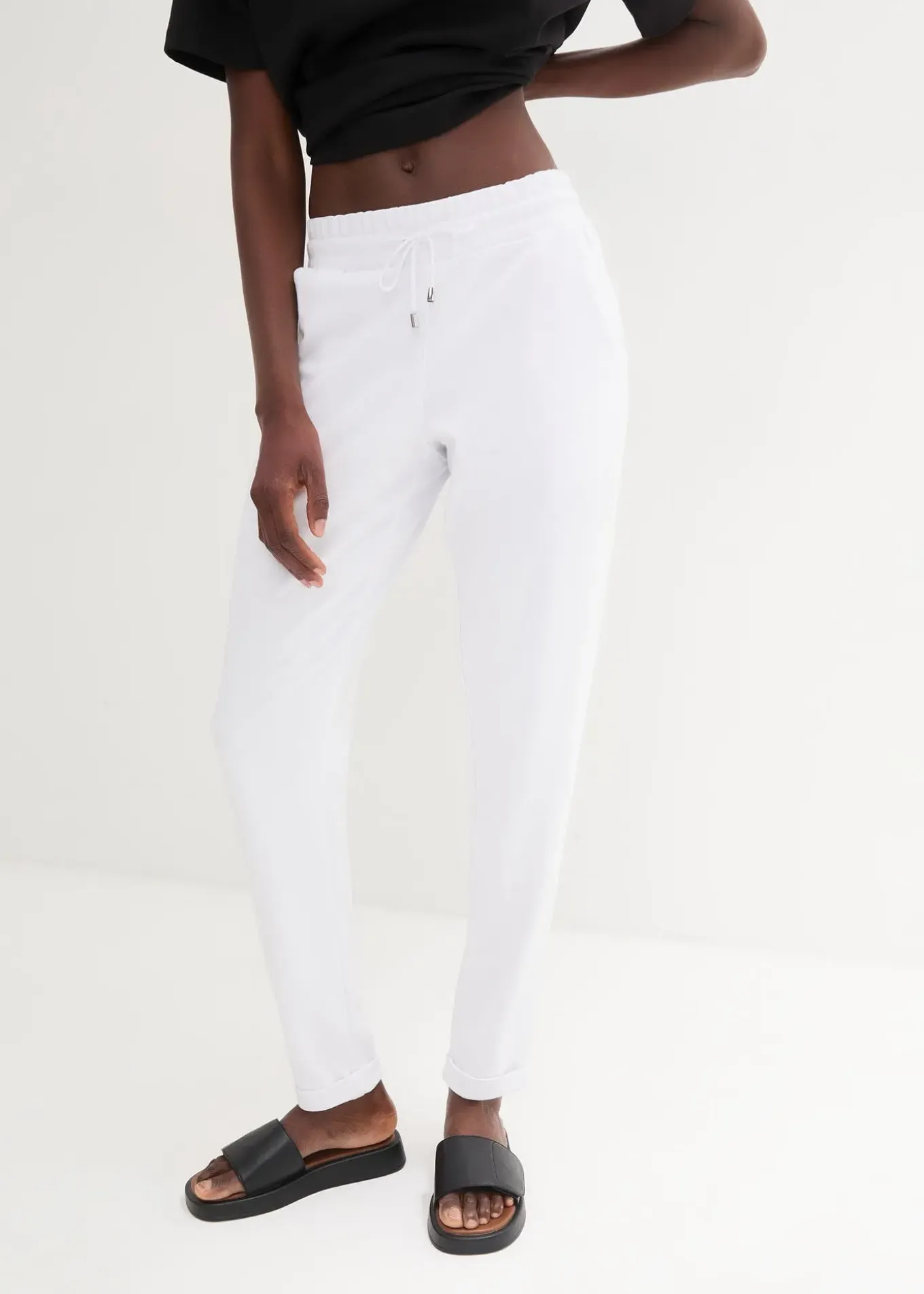 Pantalon jogger en viscose mélangée