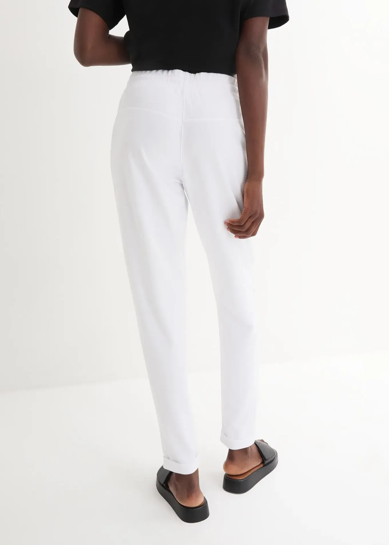 Pantalon jogger en viscose mélangée