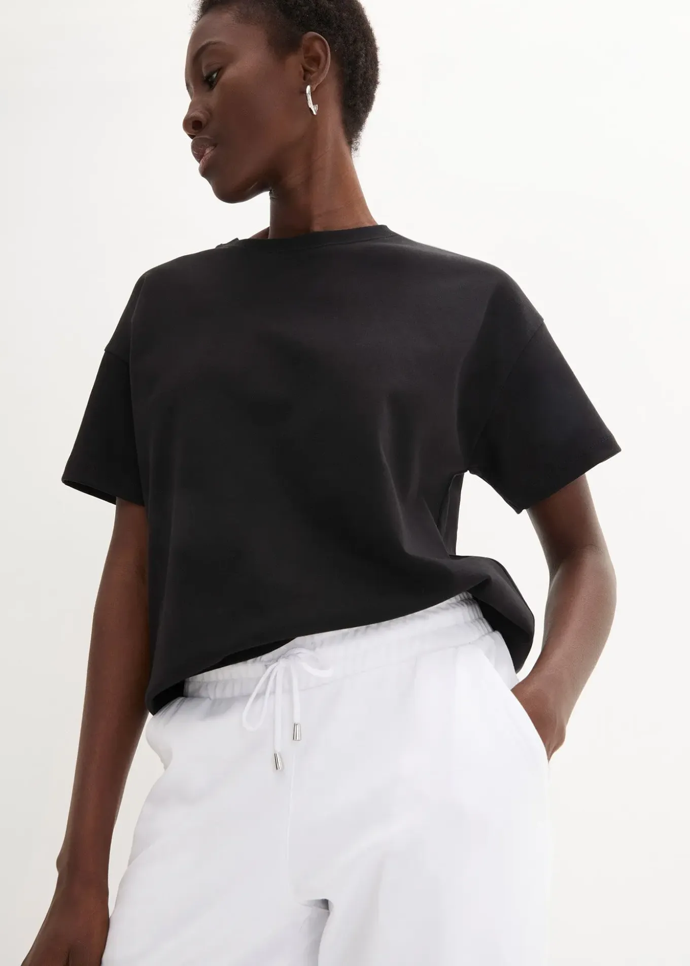 Pantalon jogger en viscose mélangée