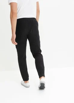 Pantalon jogger regular en gaze de coton, fuselé