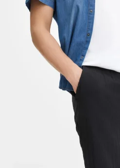 Pantalon jogger regular en gaze de coton, fuselé