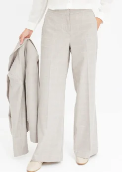 Pantalon large à carreaux écossais