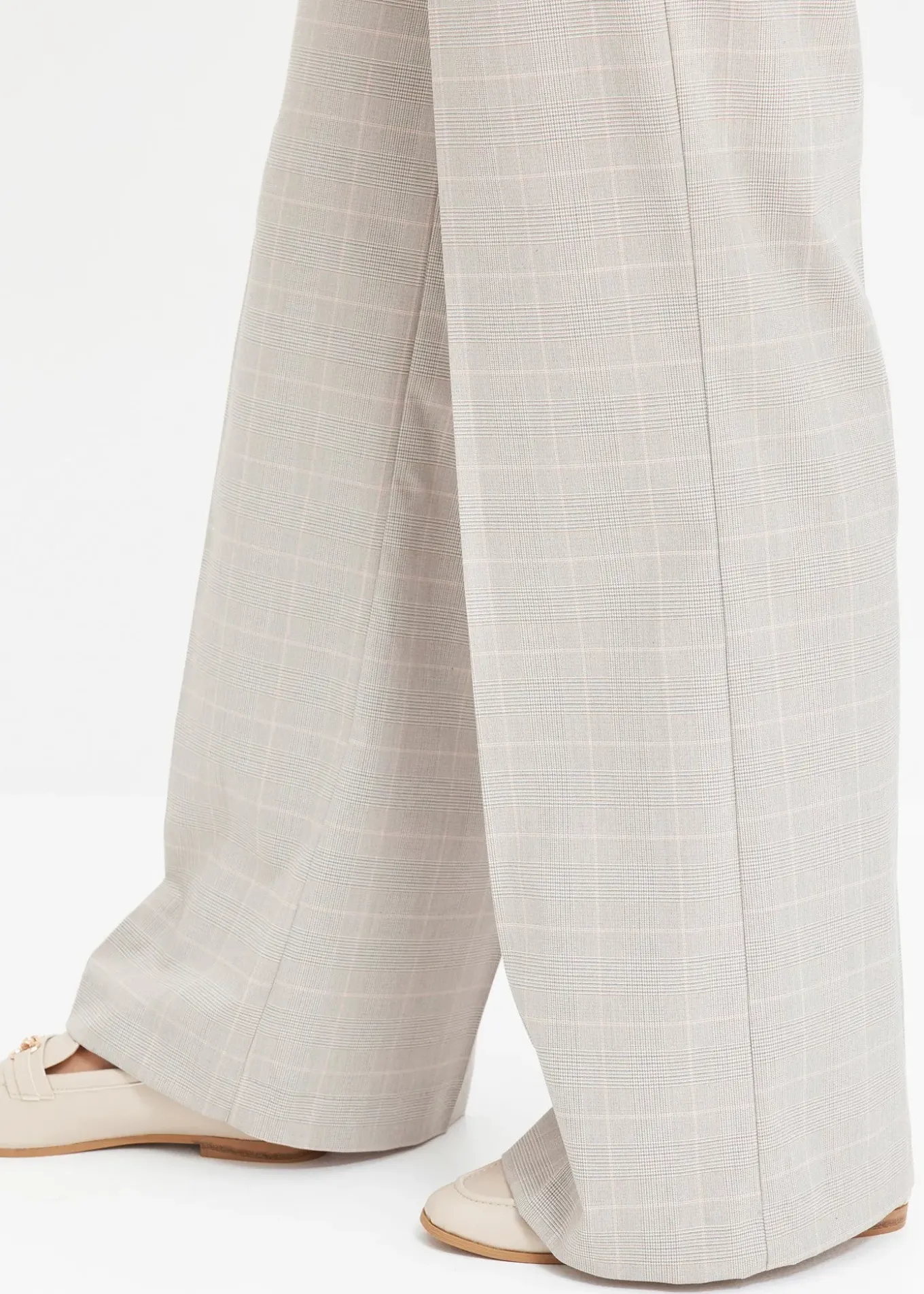 Pantalon large à carreaux écossais