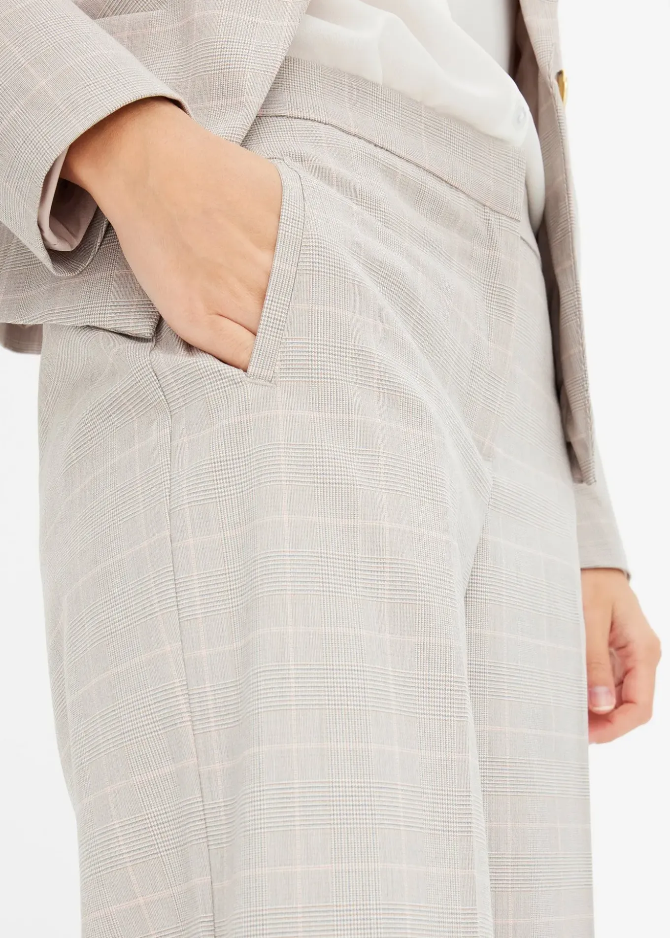 Pantalon large à carreaux écossais