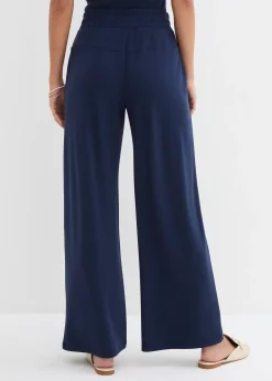 Pantalon large à pinces en jersey