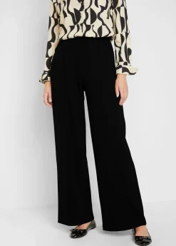 Pantalon large à pinces en jersey