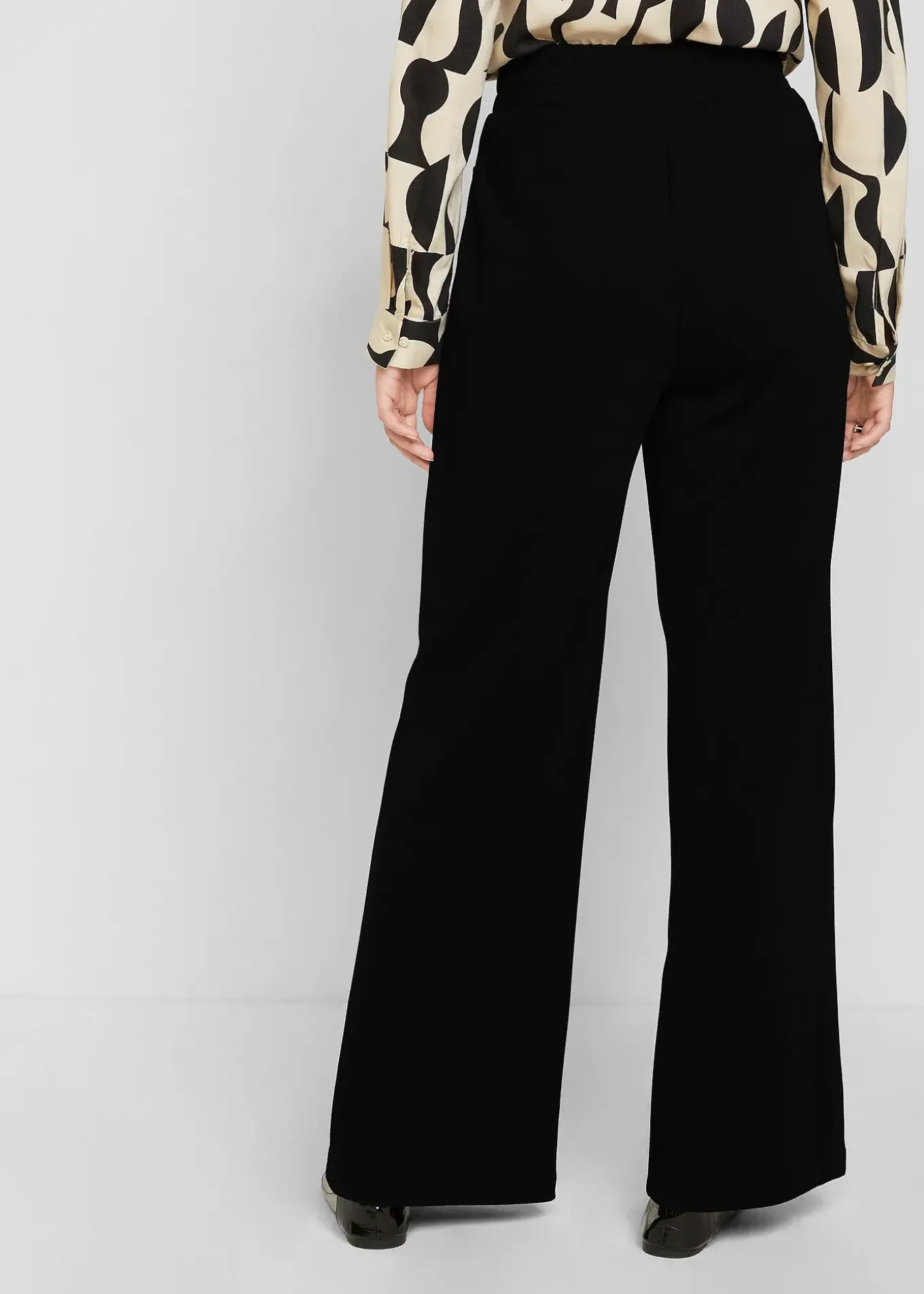 Pantalon large à pinces en jersey