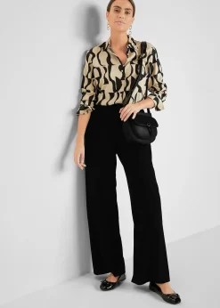 Pantalon large à pinces en jersey