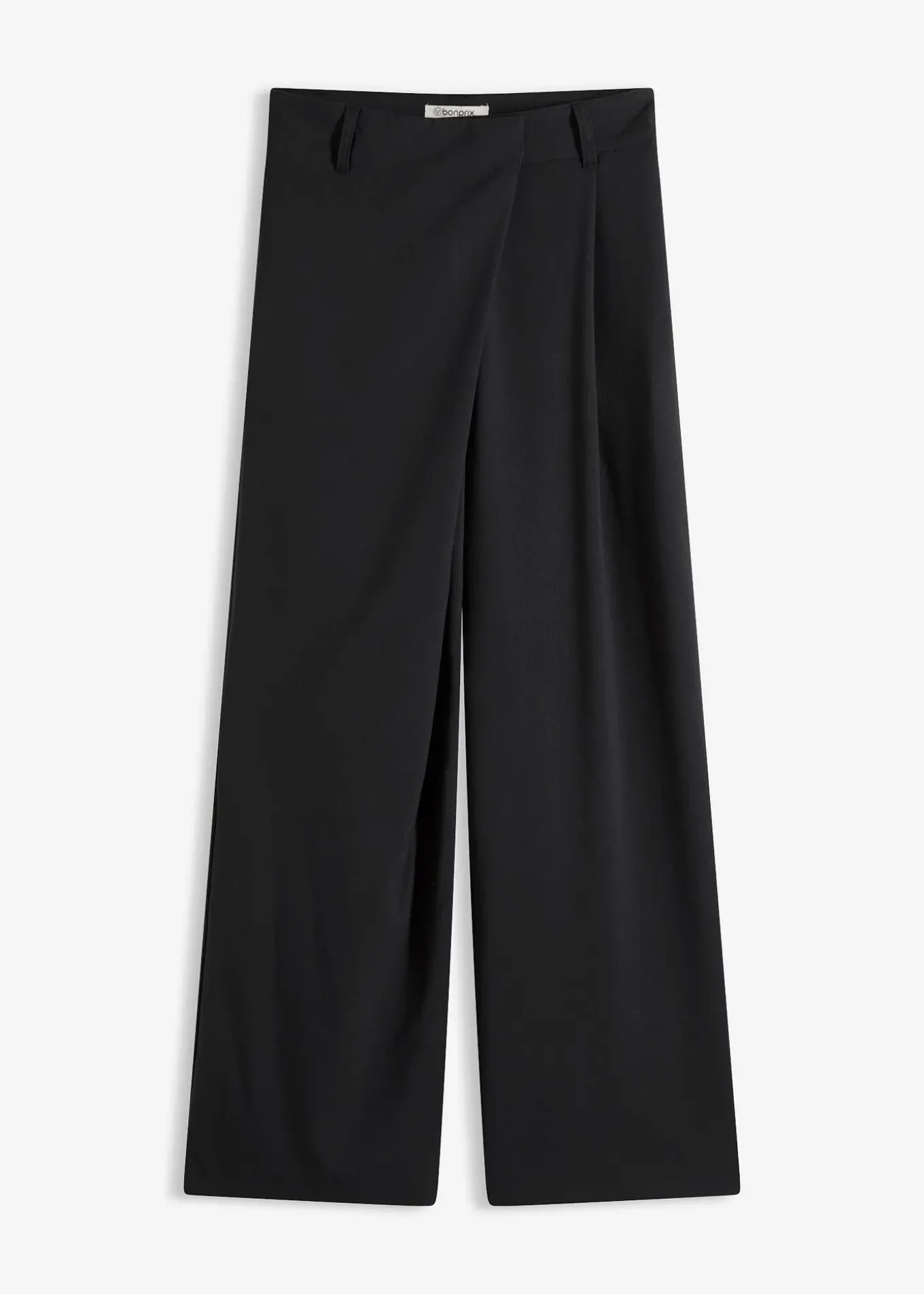 Pantalon large à pinces et fermeture croisée