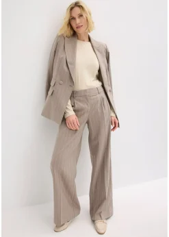 Pantalon large à pinces et rayures tennis