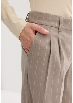 Pantalon large à pinces et rayures tennis