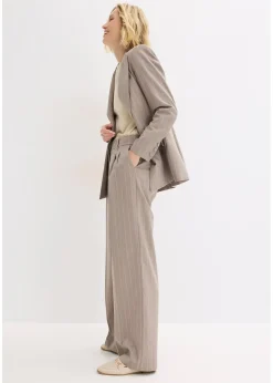 Pantalon large à pinces et rayures tennis