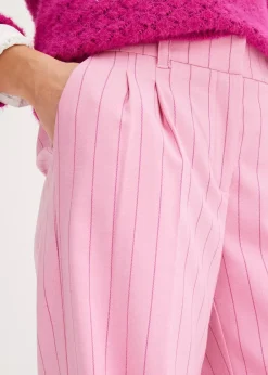 Pantalon large à pinces et rayures tennis