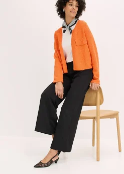 Pantalon large à pinces et taille élastiquée