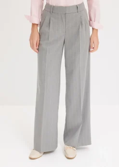 Pantalon large à pinces et rayures tennis