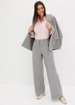 Pantalon large à pinces et rayures tennis