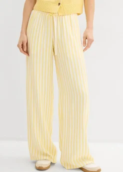 Pantalon large à pinces, fluide