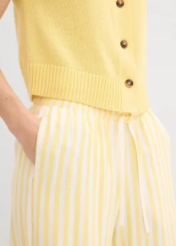 Pantalon large à pinces, fluide