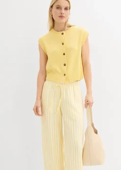 Pantalon large à pinces, fluide