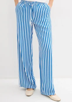 Pantalon large à pinces, fluide