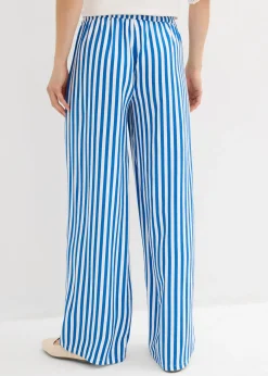 Pantalon large à pinces, fluide