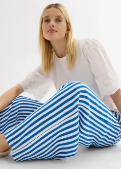 Pantalon large à pinces, fluide