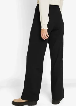 Pantalon large à taille élastiquée