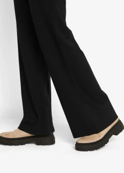 Pantalon large à taille élastiquée