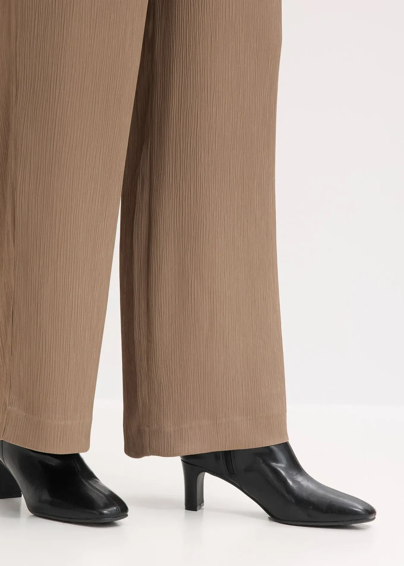 Pantalon large à taille élastiquée