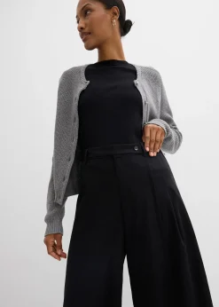 Pantalon large à taille élastiquée