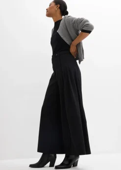 Pantalon large à taille élastiquée