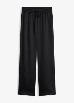 Pantalon large à taille élastiquée