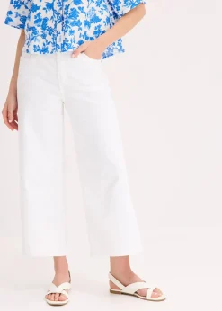 Pantalon large en coton extensible