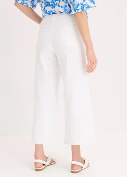 Pantalon large en coton extensible