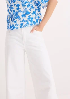 Pantalon large en coton extensible