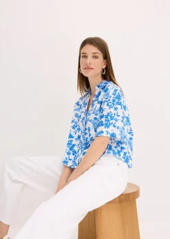 Pantalon large en coton extensible